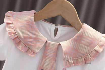 New Baby Summer Newborn Children Clothing 2pcs/Set Girls Boys Short Sleeve Cartoon Shirts Short Pants Tracksuit Suit 0-5 Years