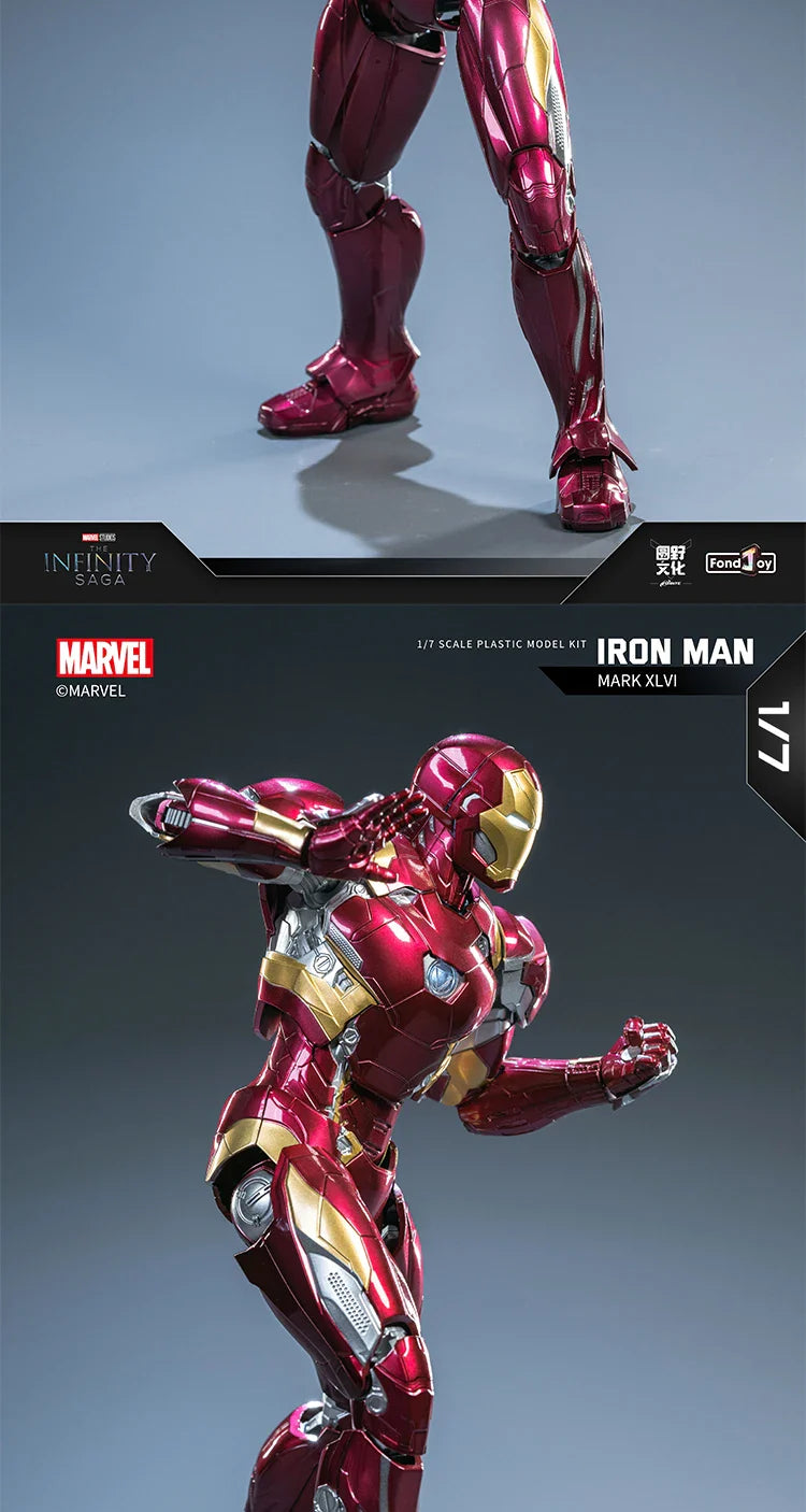 Original FondJoy Iron Man MK42 MK43 MK46MK5 MK6 MK7 DIY Toy Action Figure Tony Stark Legend Collection Anime Model Kids Gift