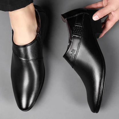 Leather Shoes for Men Luxury Formal Dress Male Plus Size Party Wedding Office Work Slip Business Casual Oxfords Loafers Fomer