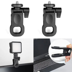 2Pcs Universal Mini Selfie Fill Light Clip Camera Flash Holder 1/4 Screw Mount