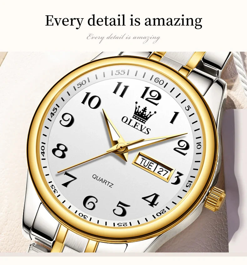 OLEVS 5567 Women's Watch Original Luxury Brand Stainless Steel Waterproof Quartz Women's Watch Elegant Date Zhou Women's watches