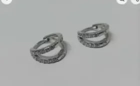 925 Sterling Silver Earring Colorful Dripping Oil Material Ear Ring Ear Buckle Rhombus Shape Trend Wild Girl Women Boy Ear Jewel