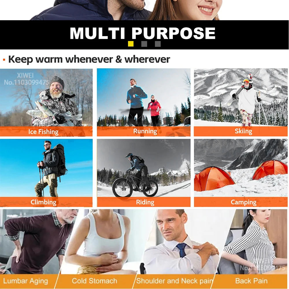 Heated Jacket Men 21 Areas USB Electric Heating Jackets Self Heated Down Jacket