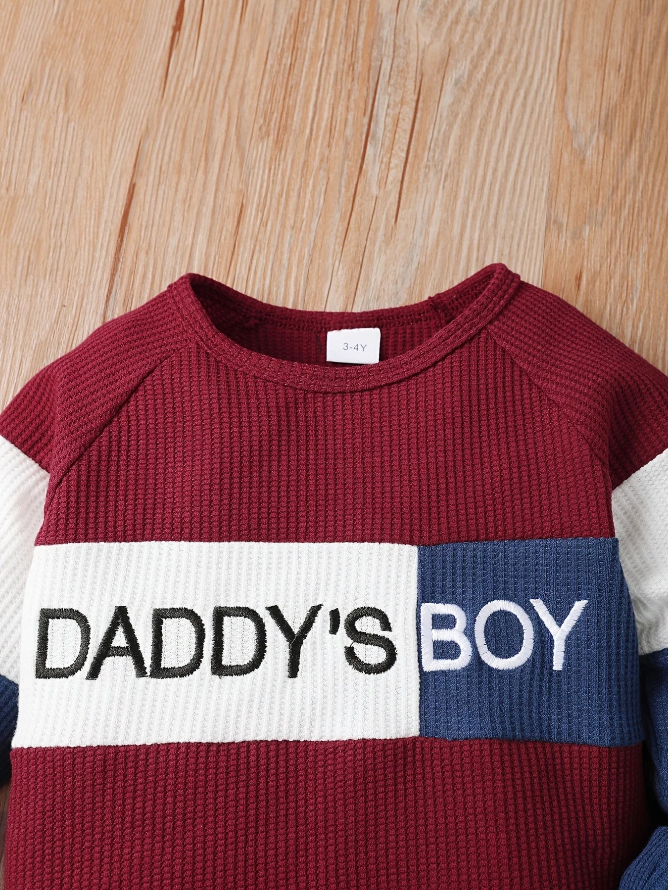 Winter Newborn Infant Baby Boy Long Sleeve Knitted    Soft  Waffle  Letter Casual Fashion Baby Clothing