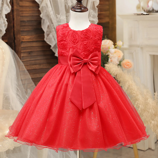 Baby Girls Flower Dress Kids Bridesmaid Wedding Dress for Children Christmas