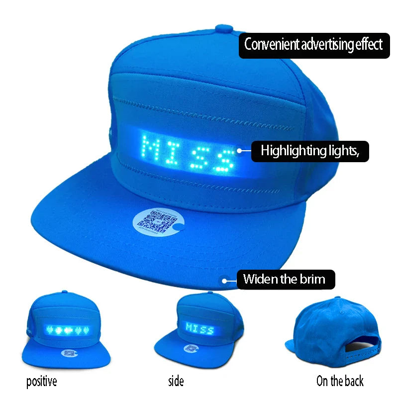 Hot LED Light Up Baseball Cap Neon Colorful Glowing Adjustable Sun Hats For Women Men Night Running Caps Travel Supplies