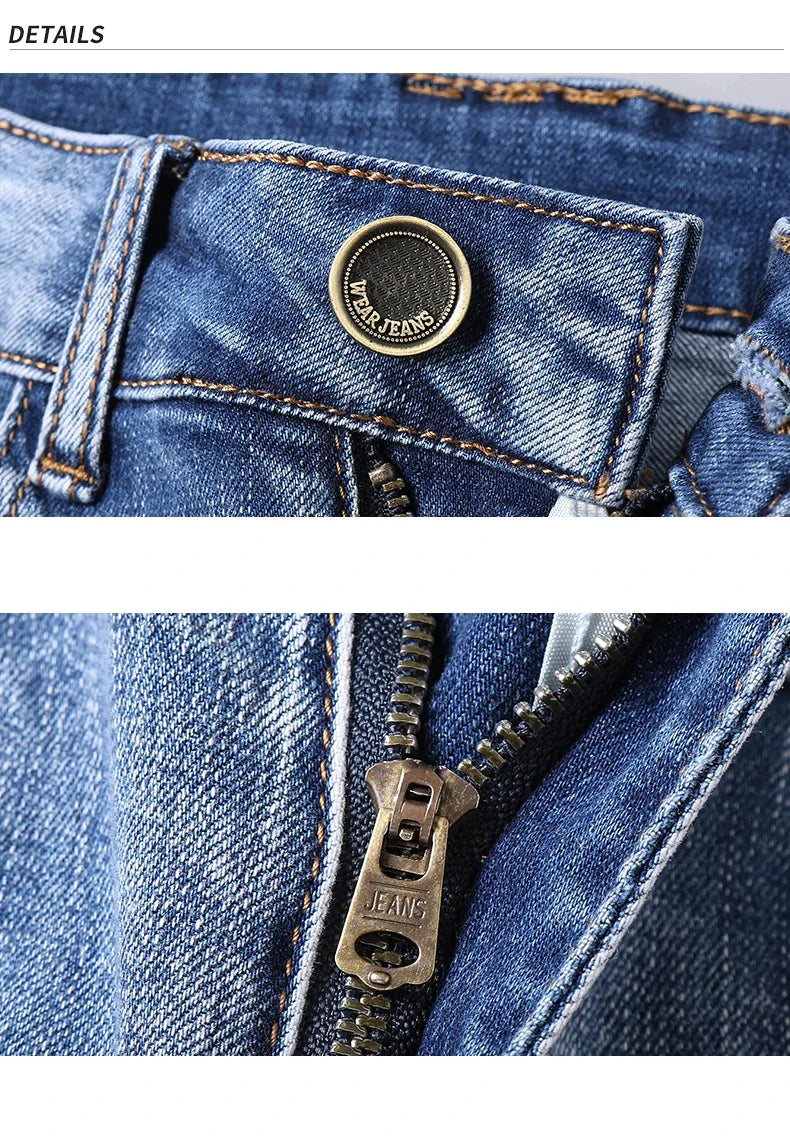 2025 New Summer Brand Stretch Thin Bermuda Masculina Cotton Denim Jeans Men Knee Length Soft Ropa Hombre Shorts