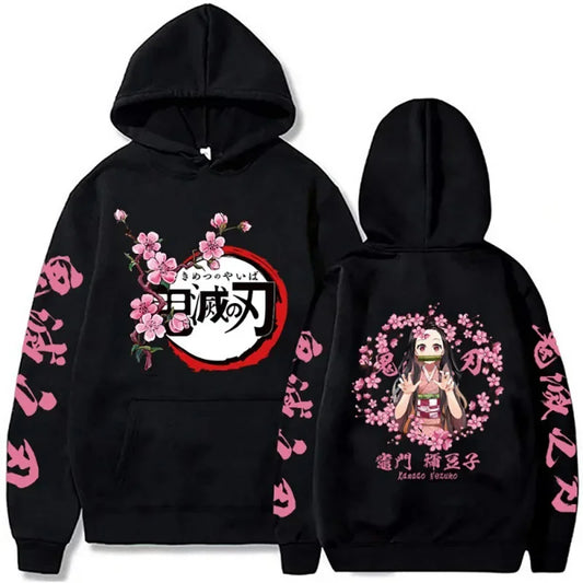 Demon Slayer Hoodie Kamado Nezuko Graphic Printed Hoodies Sweatshirts Women Tops