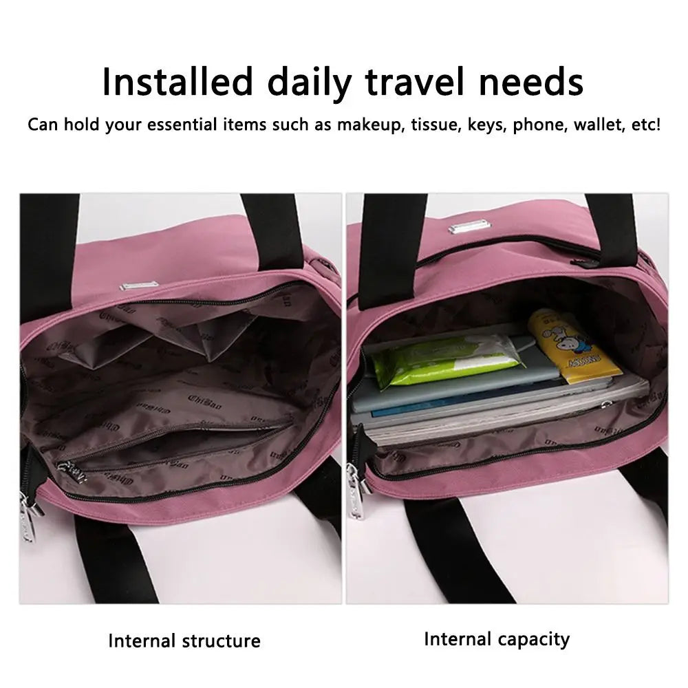 Large Capacity Handbag Shoulder Bag Lightweight Waterproof Nylon Shoulder Bag