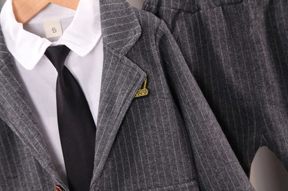 New Spring Autumn Baby Boys Clothes Children Coat Shirt Pants 3Pcs/Sets Toddler Gentleman Suit Infant Outfits Kids Tracksuits