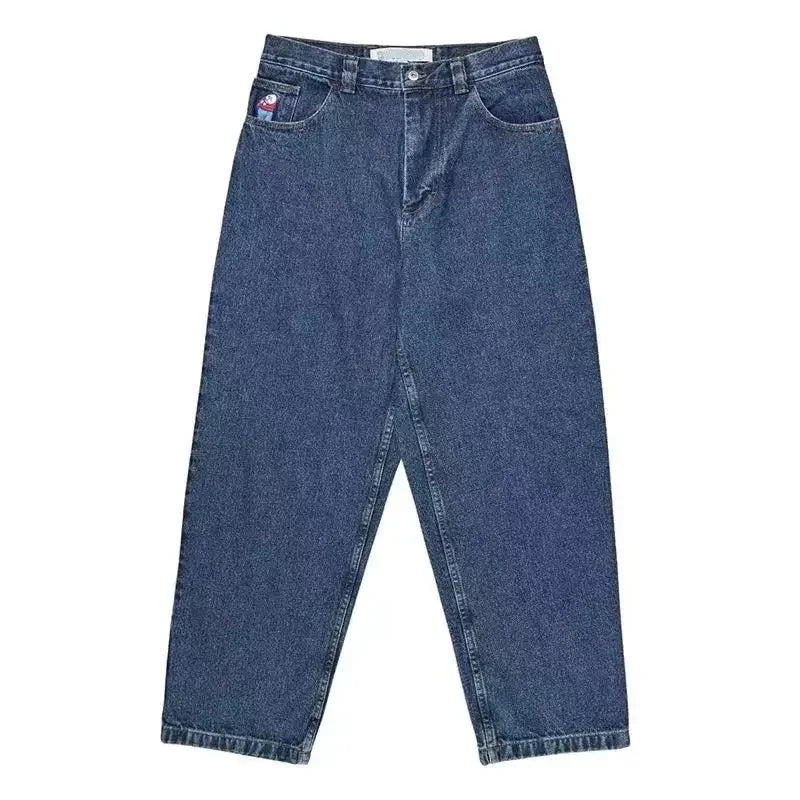 American Streetwear Big Boy Jeans Y2K Pants Cartoon Graphic Embroidery Baggy Jeans