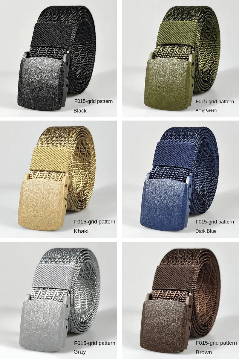 White Automatic Buckle Nylon Army Tactical Men Belt Military Waist Canvas Belt Outdoor Strap Travel Jeans Black Belts for Women