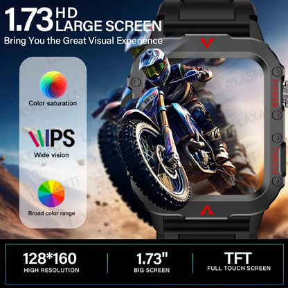 LAXASFIT Outdoor Sports Smart Watch Health Monitoring Voice Assistant Bluetooth Calling LED Flashlight 2025 NEW smartwatch