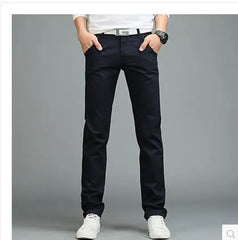 Casual Pants Men Cotton Slim Fit Chinos Fashion Male Brand Clothing Plus Size Trousers