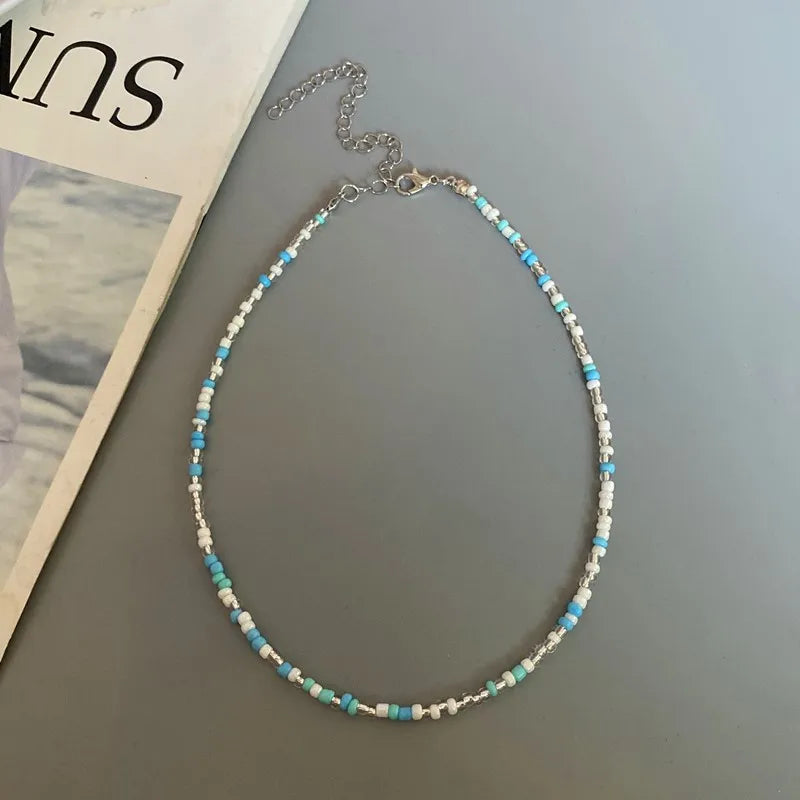 New Seed Beads Bohemia  Choker Chain Fashion  Charm Collar Colorful Handmade Colar Collar Necklace Jewelry Femme