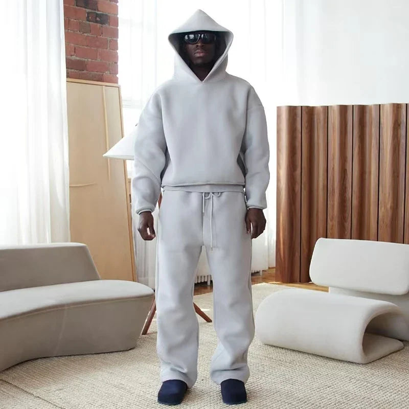 Y2k Fashion Hoodie Men And Women Casual Loose Streetwear Personalized Multi-Functional Pullover Hoodie Jogger Sweatpants Set