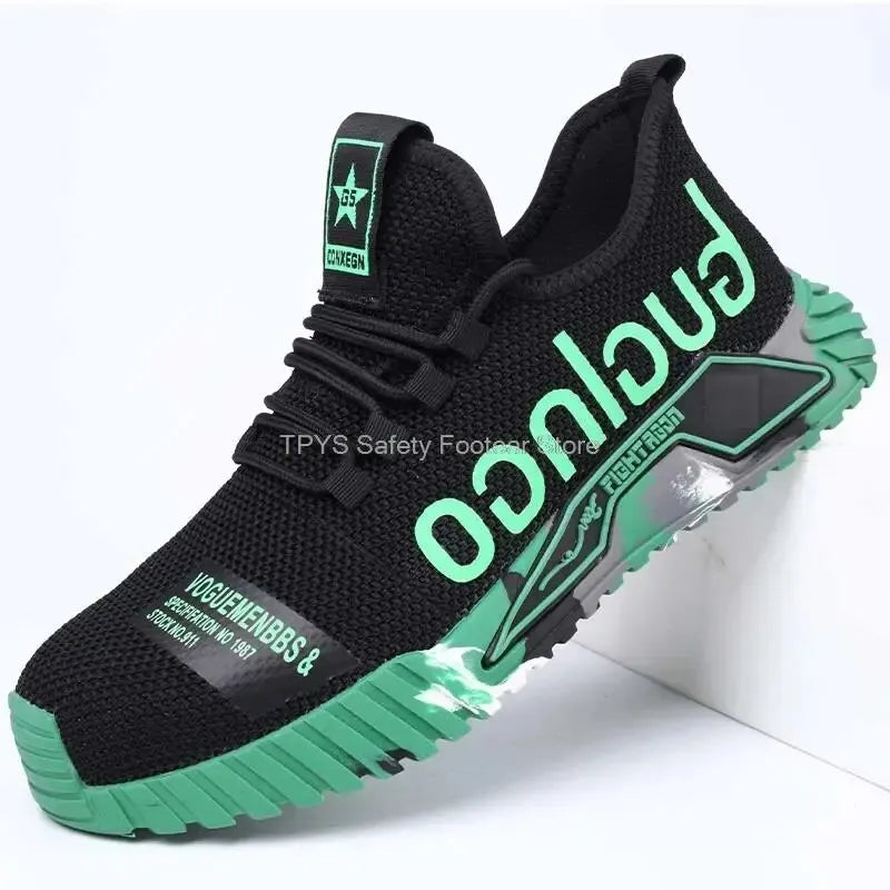 Lightweight Steel Toe Safety Shoes Men Anti-puncture Work Shoes Men Breathable Industrial Shoes Indestructible Work Safety Boots