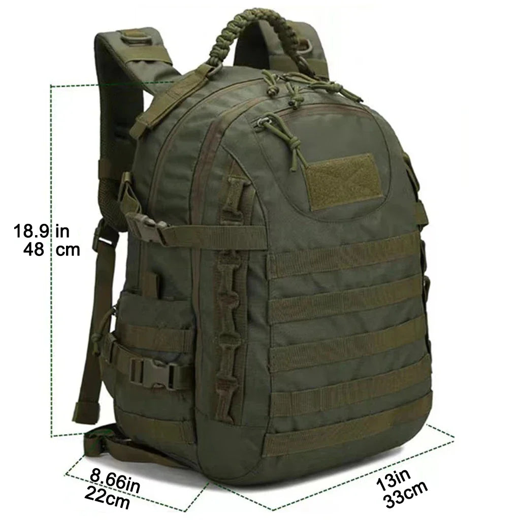 35L Outdoor Backpack Waterproof Camouflage Camping Hiking Backpack Large Wear-Resistant Sports Bag