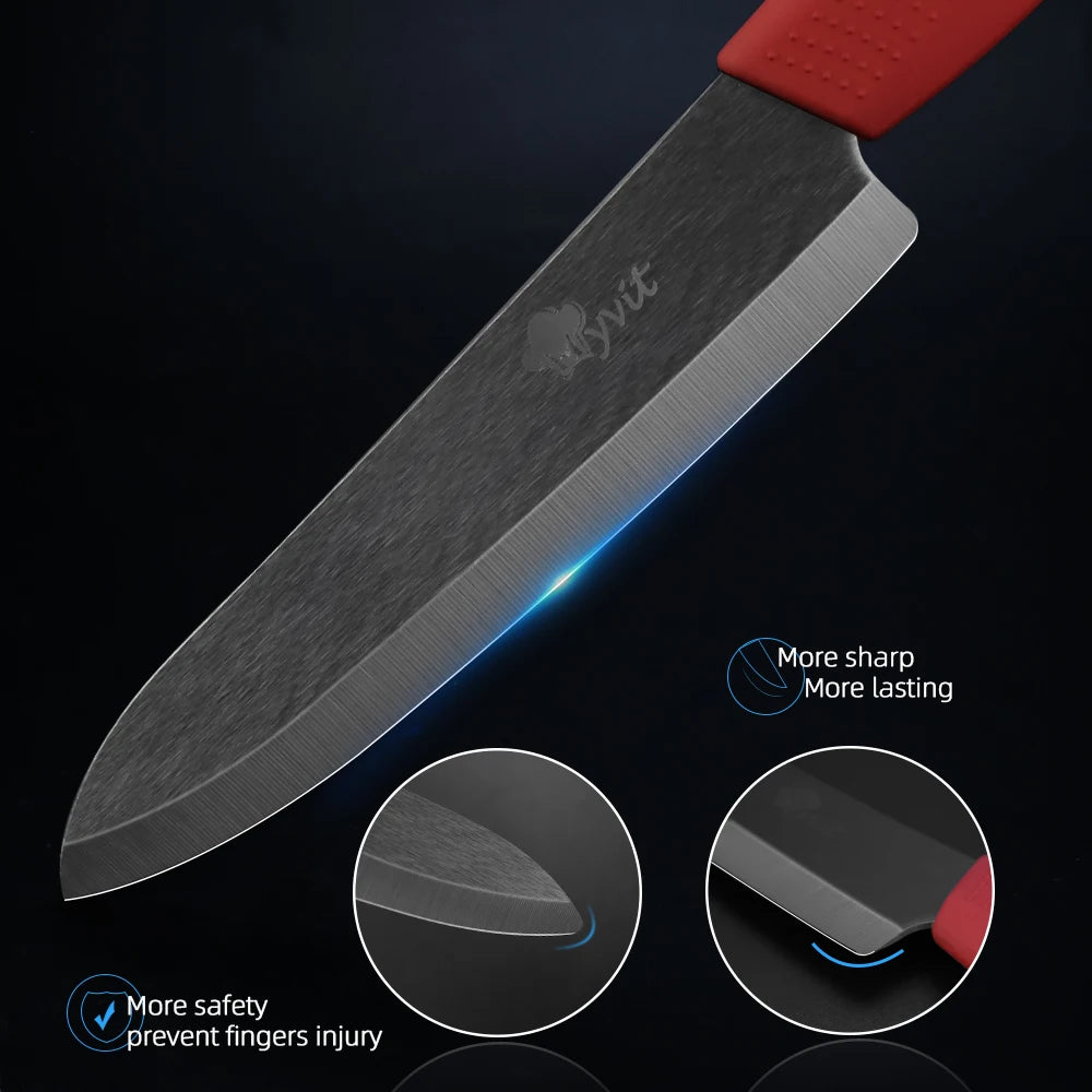 Ceramic Fruit Knife for Kitchen 3 4 5 6 inch Chef Knife with Sheath Utility Slicing
