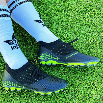 Men Soccer Cleats Shoes Long Spikes Football Boots Non Slip Turf Indoor Training