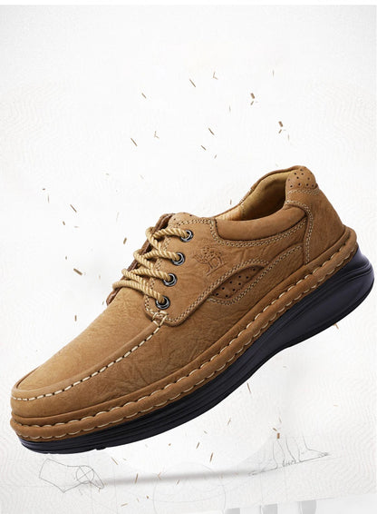 GOLDEN CAMEL Men's Shoes Outdoor Genuine Leather Formal Shoes for Men 2023 Spring Non-slip Hand Stitched Classic Casual Tooling