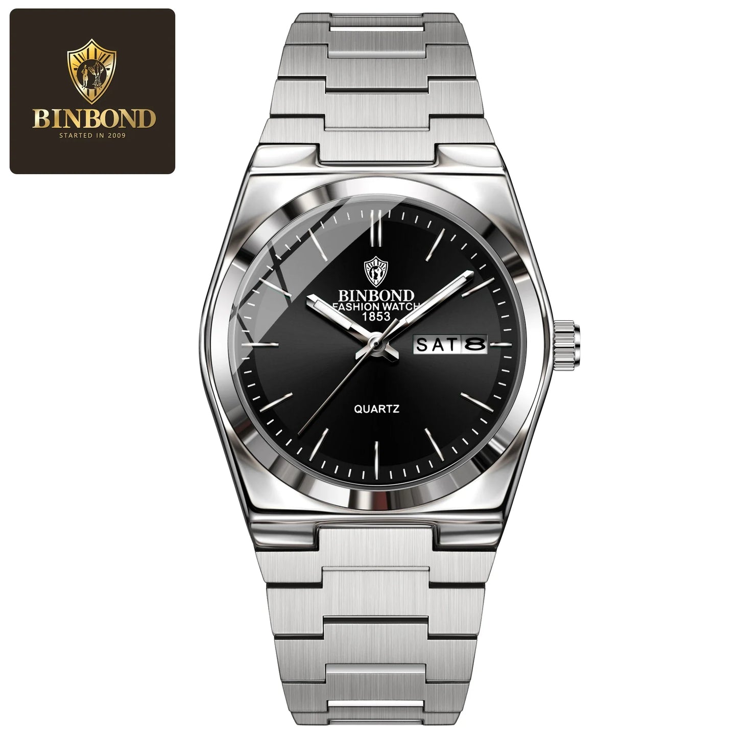 BINBOND 103 Business Women's Quartz Watch Waterproof Double Calendar Night Light Non Mechanical Ultra Thin Women's Quartz Watch