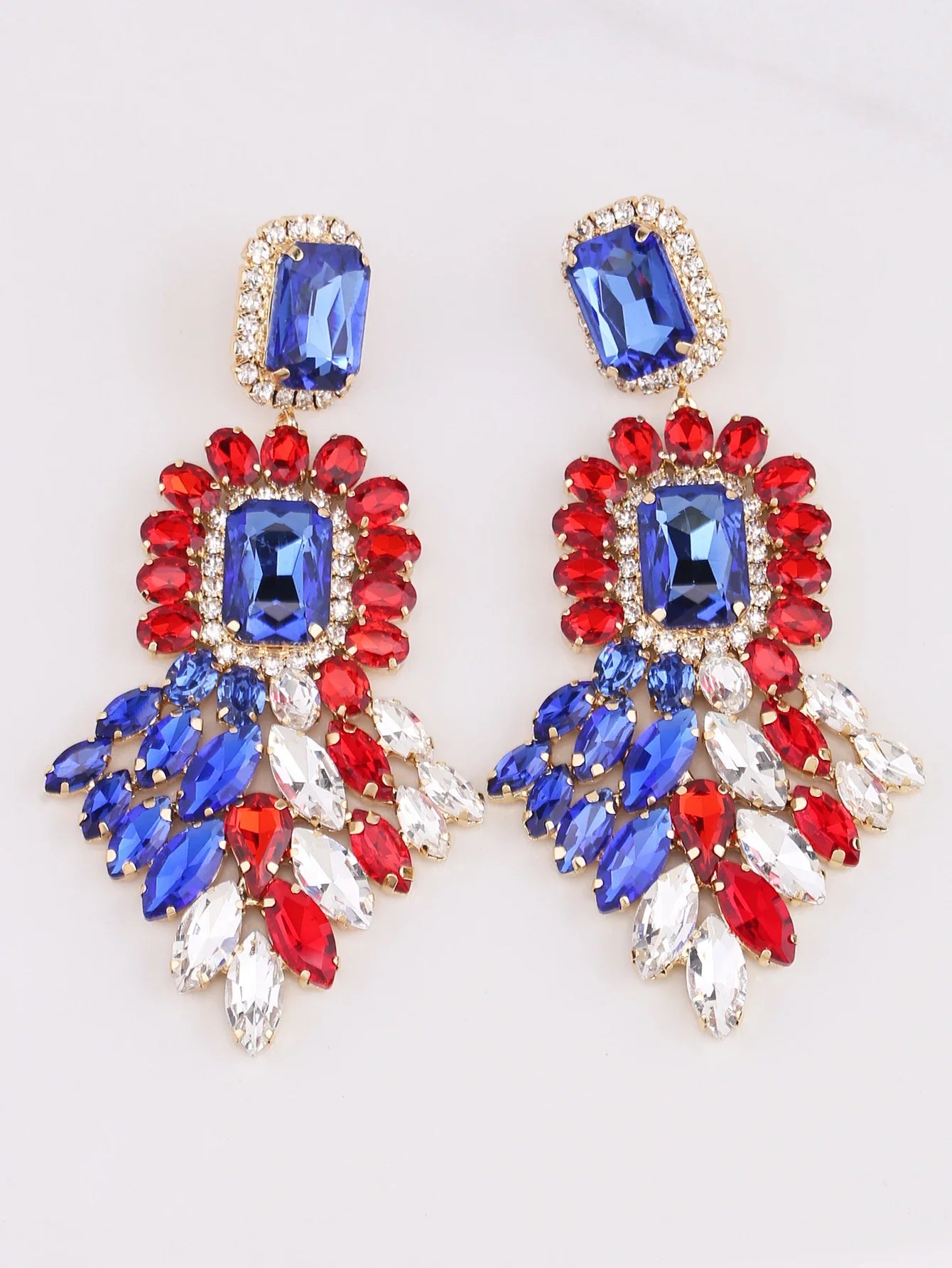 New Crystal Dangle Earrings For Women Rhinestone Earrings Weddings Ladies Party Fashion Jewelry Accessories Wholesale Gifts