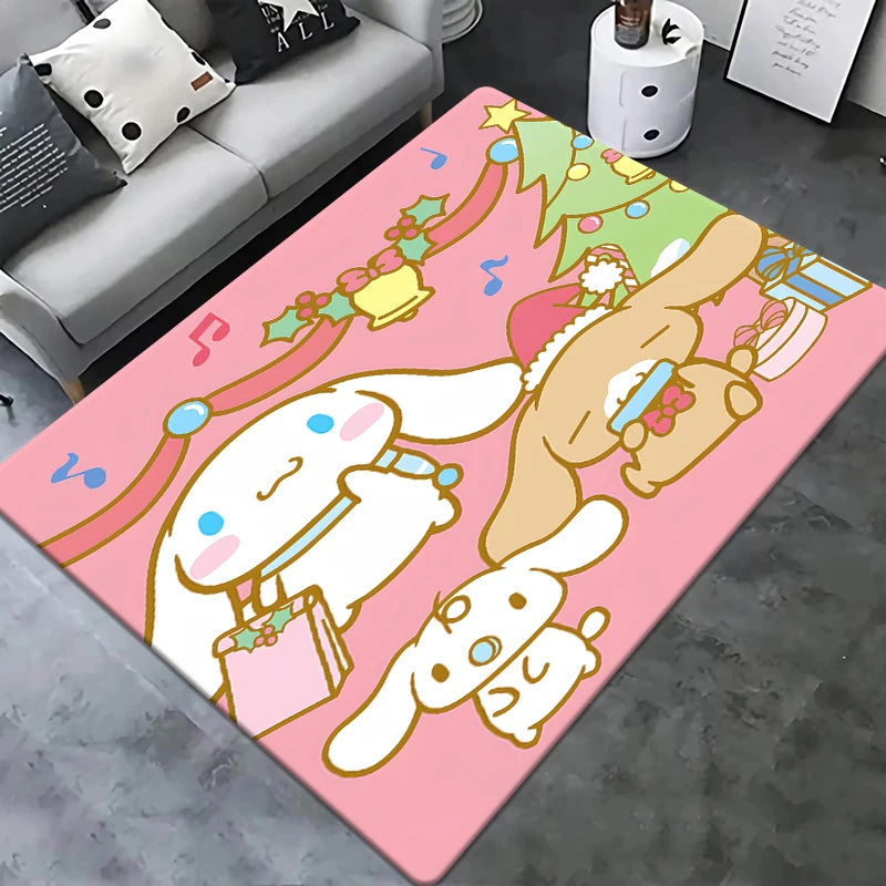 Sanrio Cinnamoroll, Pochacco HD Printed Outdoors Carpet, Living Room Decoration, Sofa