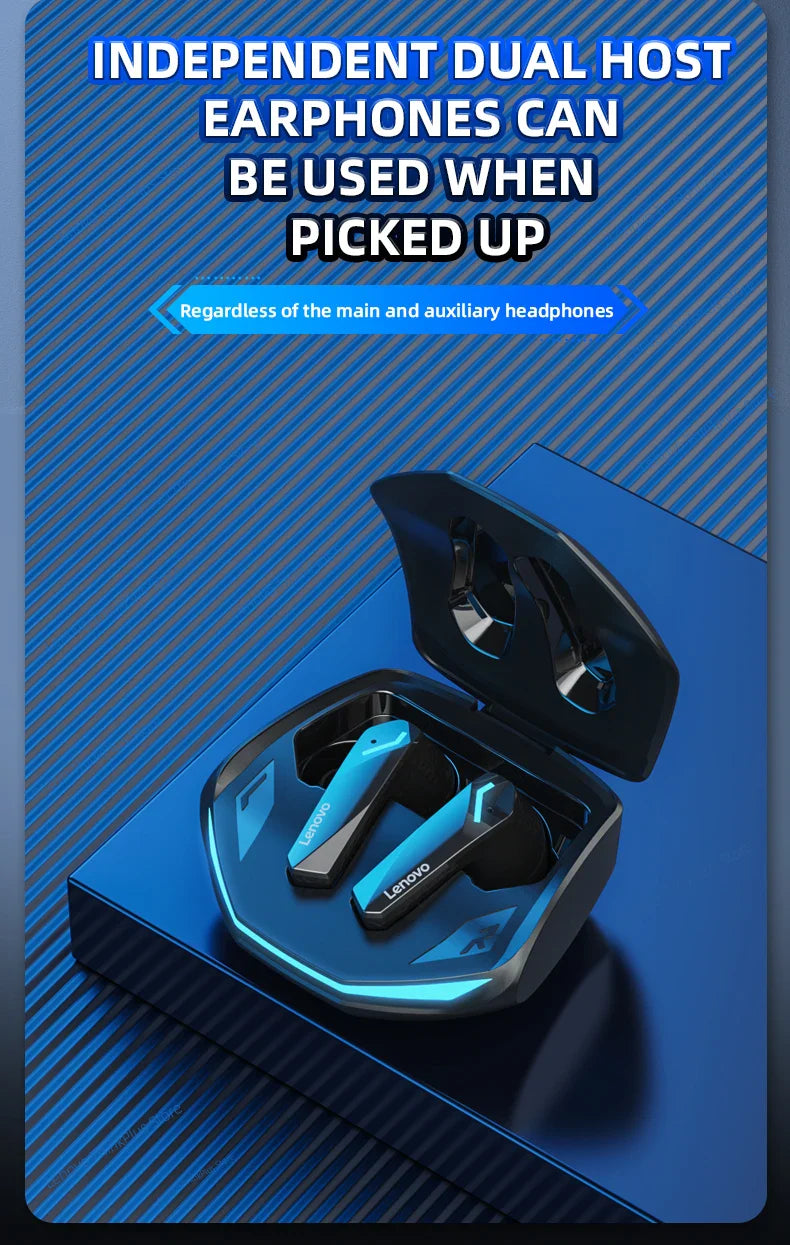 Choice Lenovo GM2 Pro Bluetooth 5.3 Earphones Sports Headset Wireless In-Ear Gaming Low Latency Dual Mode Music Headphones New
