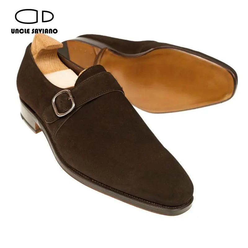 Uncle Saviano Monk Strap Shoes for Men Business Party Fashion Wedding Handmade