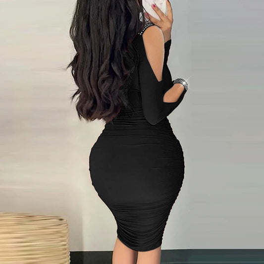 Evening wear Dresses: Slim Mini Skirt Elegant Female Evening Dress
