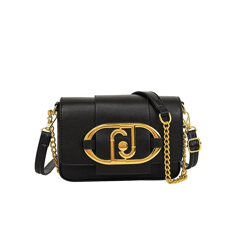 Handbags For Women Metal Buckle Flap Square Shoulder Bags Fashion