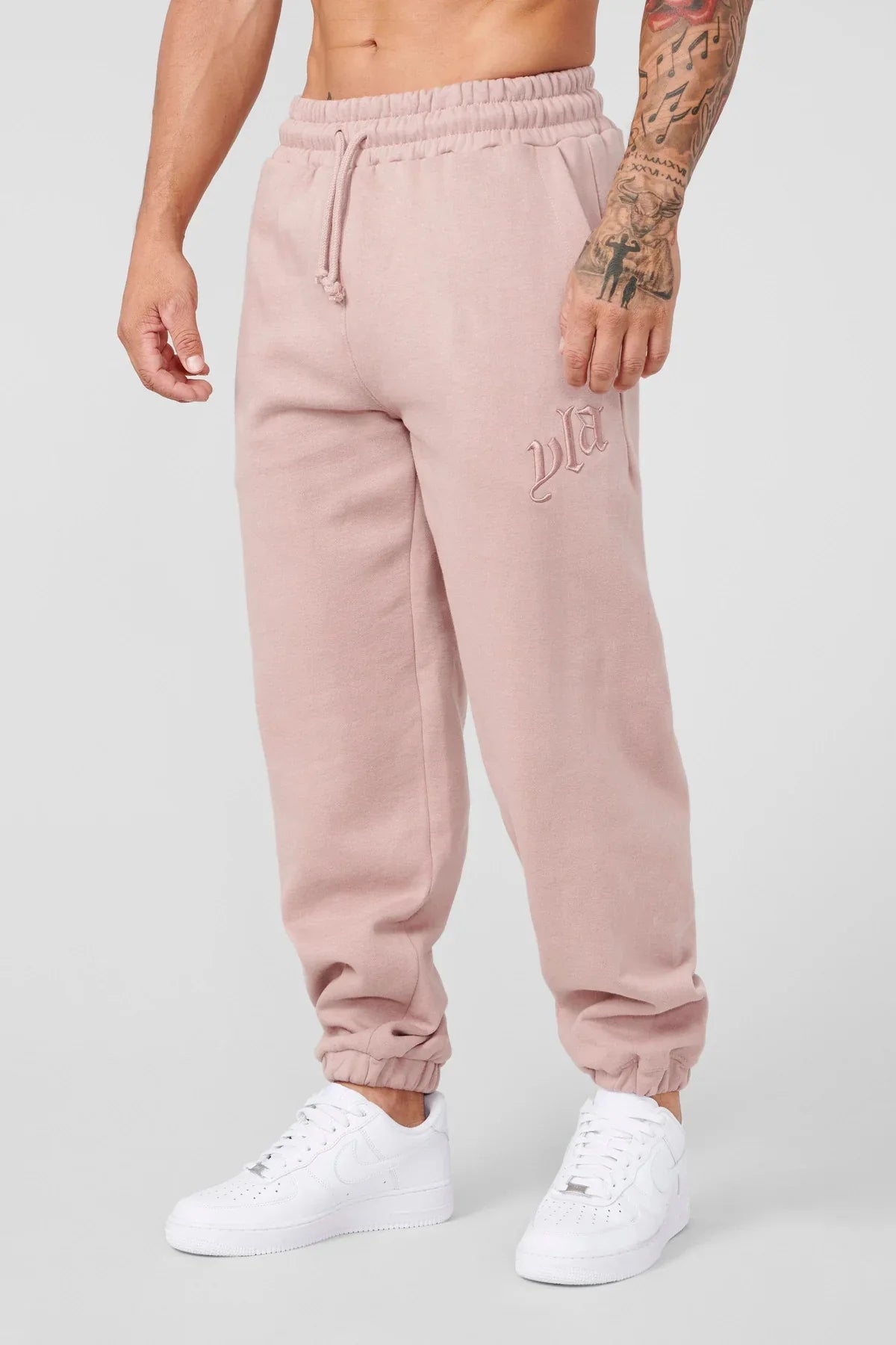 Men's sports pants, heavyweight looped embroidery pants, jogging pants