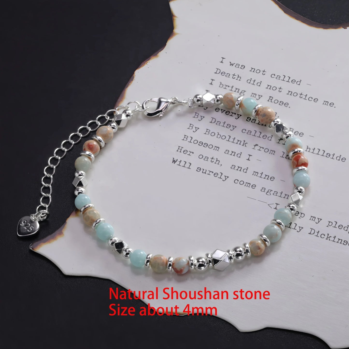 VENTFILLE 925 Sterling Silver Line Extremely fine Bracelet for Women Love Haert Bead Korean Ins Sweet Jewelry Gift Dropshipping