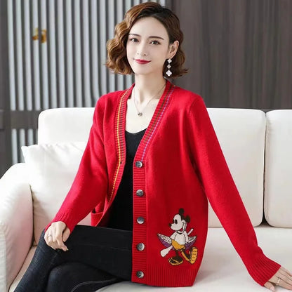Cardigan Donald Cartoon Sweaters for Women Coat