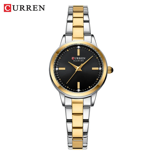 CURREN Women's Watches Fashion Original Quartz Wrist Watch for Ladies Roman Dial Dazzling Diamond Waterproof Luminous Luxury New