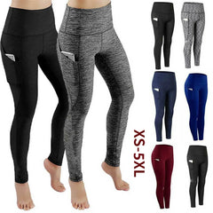 Fashion Women's High Waist Skinny Fitness Exercise Leggings with Pockets Gym