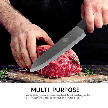 Ceramic Knife 3 4 5 6 inch Serrated Bread Knife Kitchen Black Zirconia Blade Knife