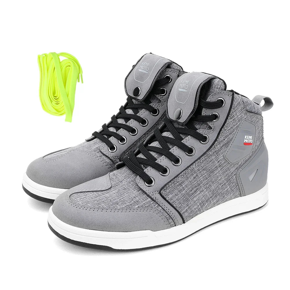 KEMIMOTO Motorcycle Shoes Men Daily Riding Boots Casual Flat Shoes Anti-collision Protection for Outdoor Cycling Sports Sneakers