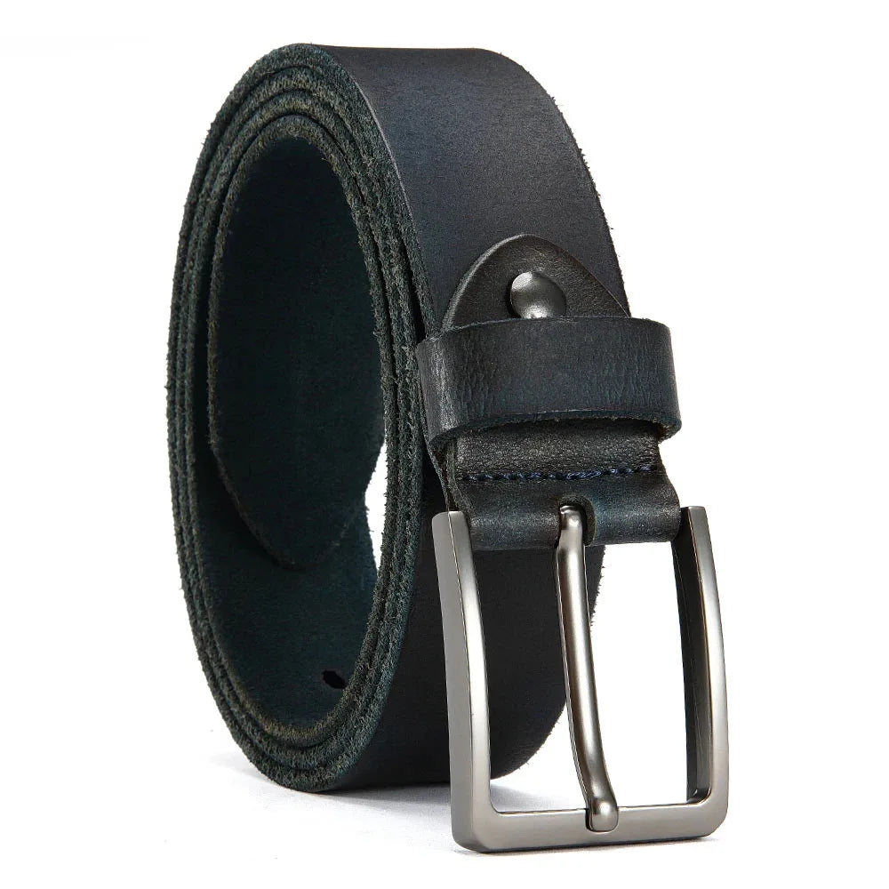 Antique High-quality Metal Needle Buckle High-quality Top Layer Cowhide Men's Casual Belt with Multiple Colors To Choose