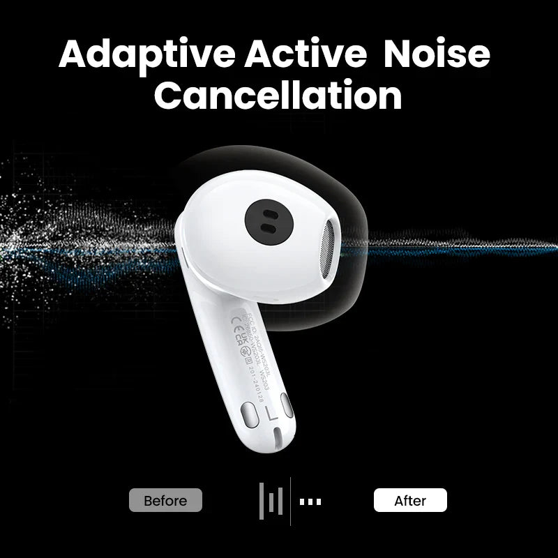 UGREEN Wireless Bluetooth Earphones Semi-Open ANC Adaptive Active Noise Cancelling Earbuds LDAC Hi-Res Audio Headphones Headset