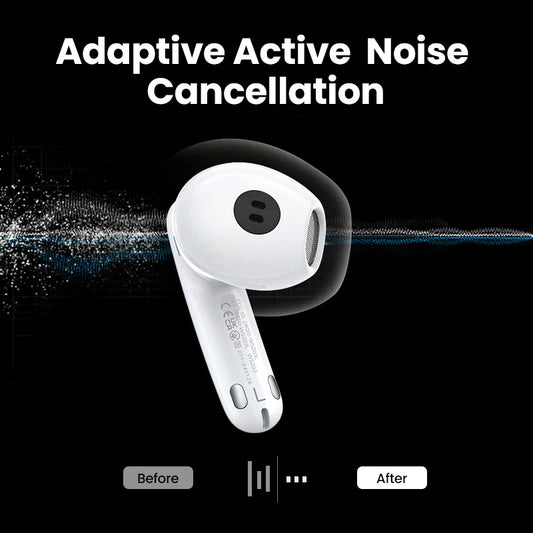 UGREEN Wireless Bluetooth Earphones Semi-Open ANC Adaptive Active Noise Cancelling Earbuds LDAC Hi-Res Audio Headphones Headset