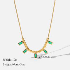 316L Stainless Steel Exaggerated Gold Color Thick Chain Pendant Necklace For Women