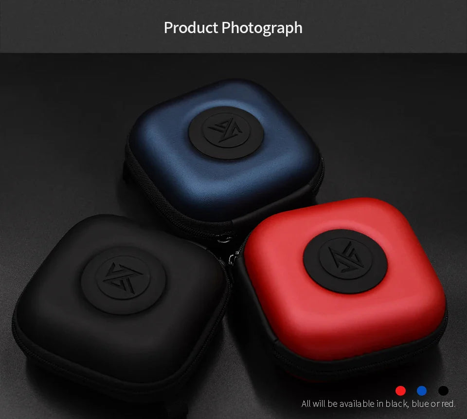 KZ PU Case Bag Earphone Headset Accessories Protable Case Pressure Shock Absorption Storage Package Case With Logo Square Bag