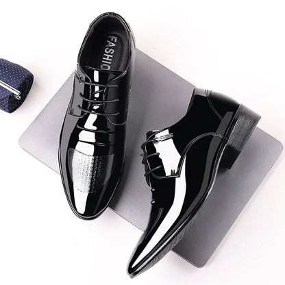 Men Wedding Shoes Pu Leather Formal Business Pointed Toe Dress Shoes for Man Men's Oxford Flats Plus Size 48 Designer Men Shoes