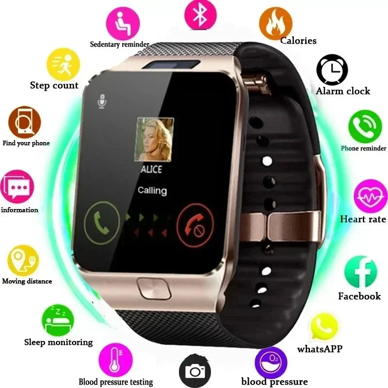 Premium Digital Touch Screen Smart Watch DZ09 Bracelet Camera Bluetooth SIM Card Phone Watch Reloj Mujer Android IOS
