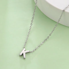 Minimalist Initial A-Z Letter Necklace for Women Alphabet Stainless Steel Choker