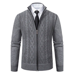 Autumn Spring Men Sweaters Knitted Cardigan Zip Turtleneck Cold Coat Clothing