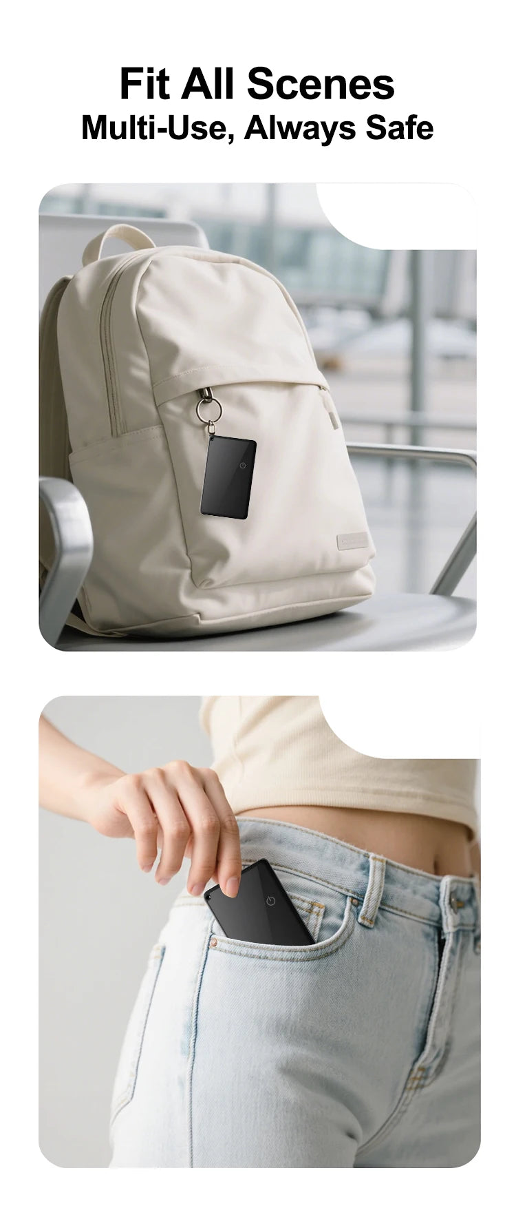 Smart Wallet tracking Card For IOS Find My App Bluetooth Tracker Ultra-thin Smart Tag Waterproof Gps Locator Wireless Charging