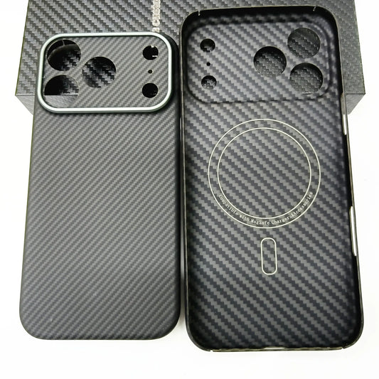 Asdipsa Genuine Aramid Carbon Fiber Mag Safe Magnetic Case For iPhone 17 Pro Max 17Pro Matte Camera Hole Thin Hard Armor Cover